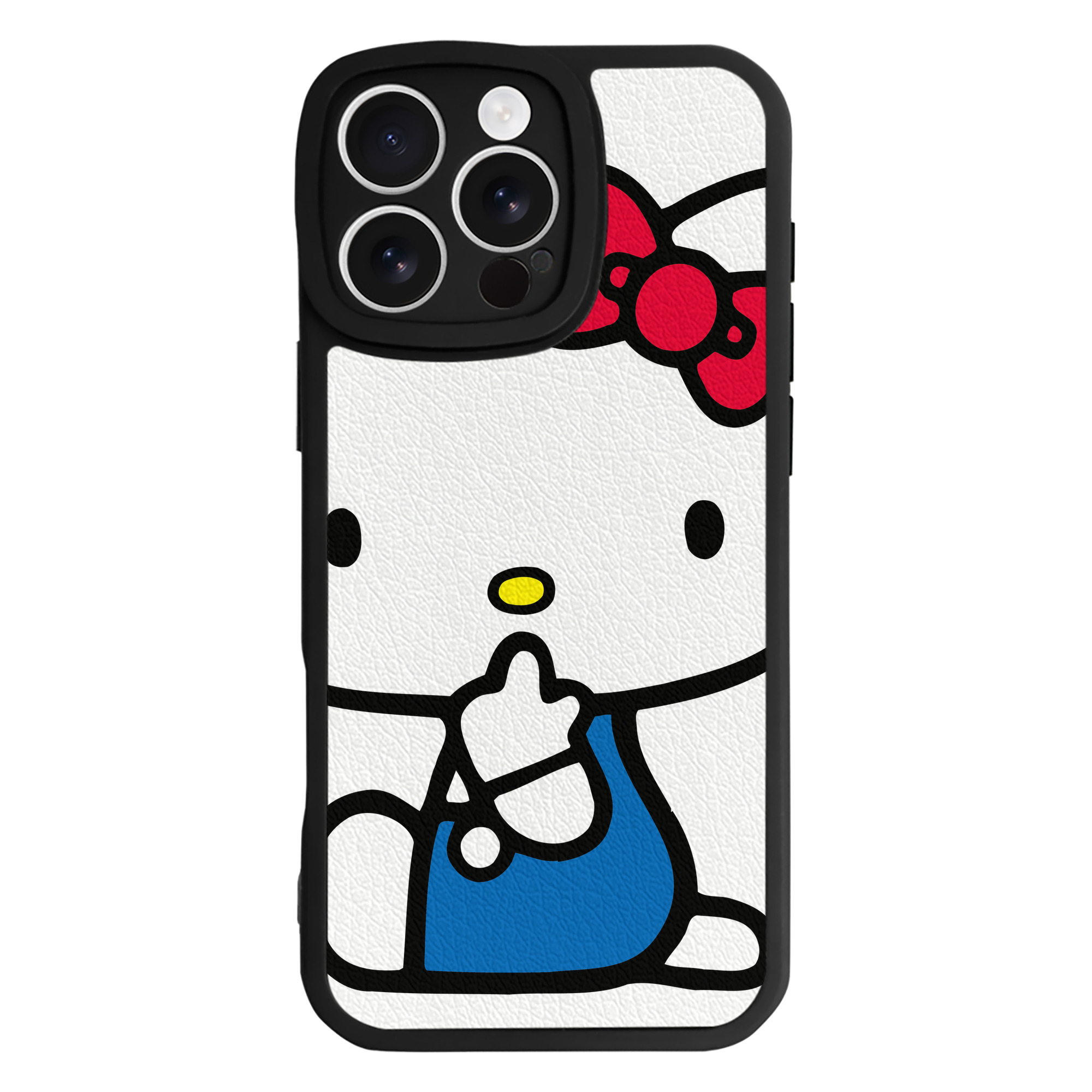 （画像用） Hello Kitty ハローキティ 【iPhone 16シリーズ対応】シリコンスマホケース（レザー調） 材質：シリコン